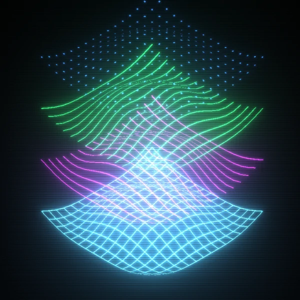 different layers with different textures and colors