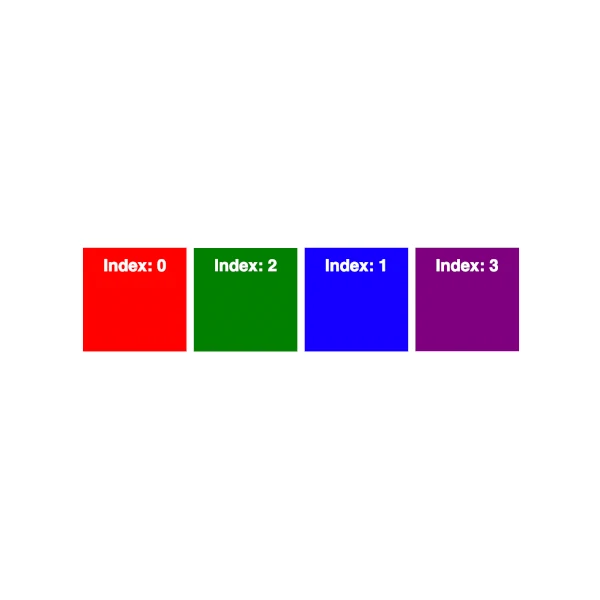 squares with different colors and numbers