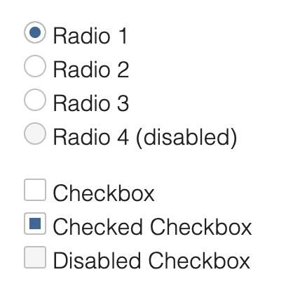 Screenshot of almond.css inputs