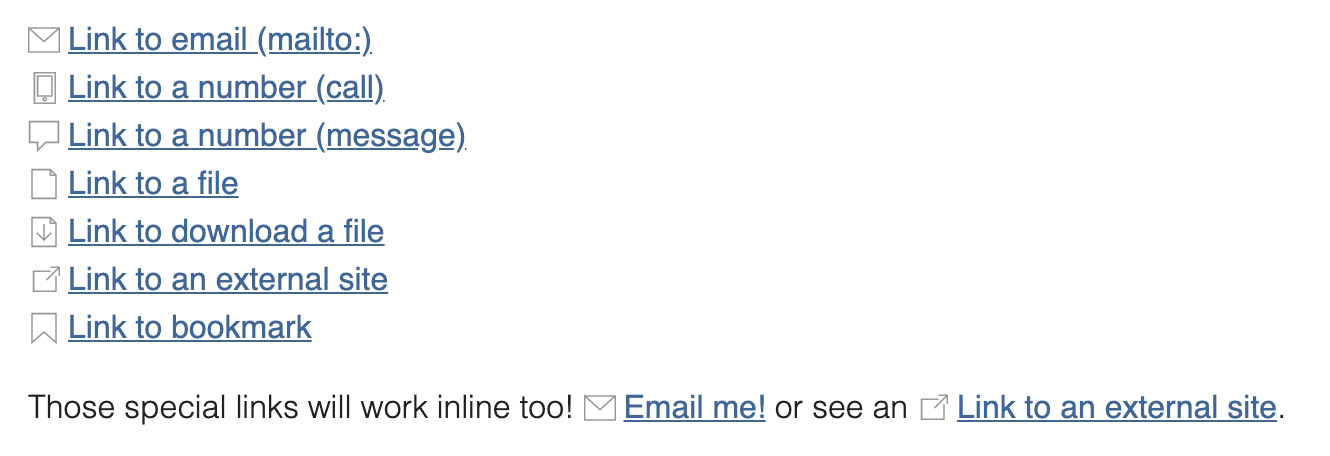 Links on Almond.CSS
