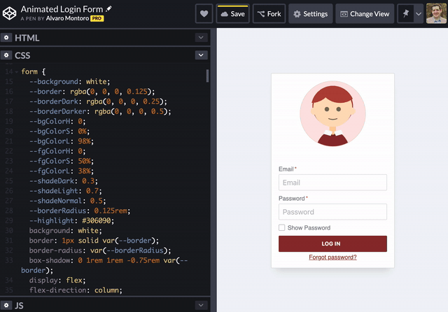 Screen capture of the colors changing by changing a variable