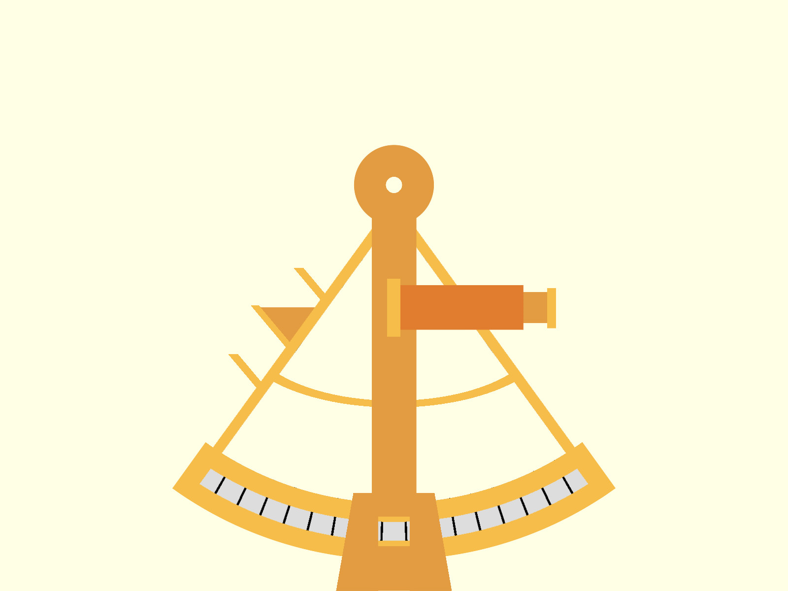 Cartoon of a sextant