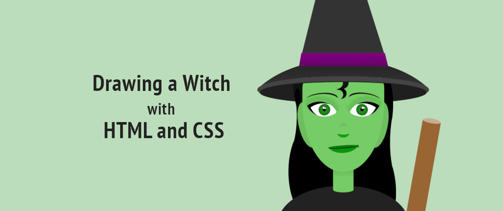 Cartoon of a witch