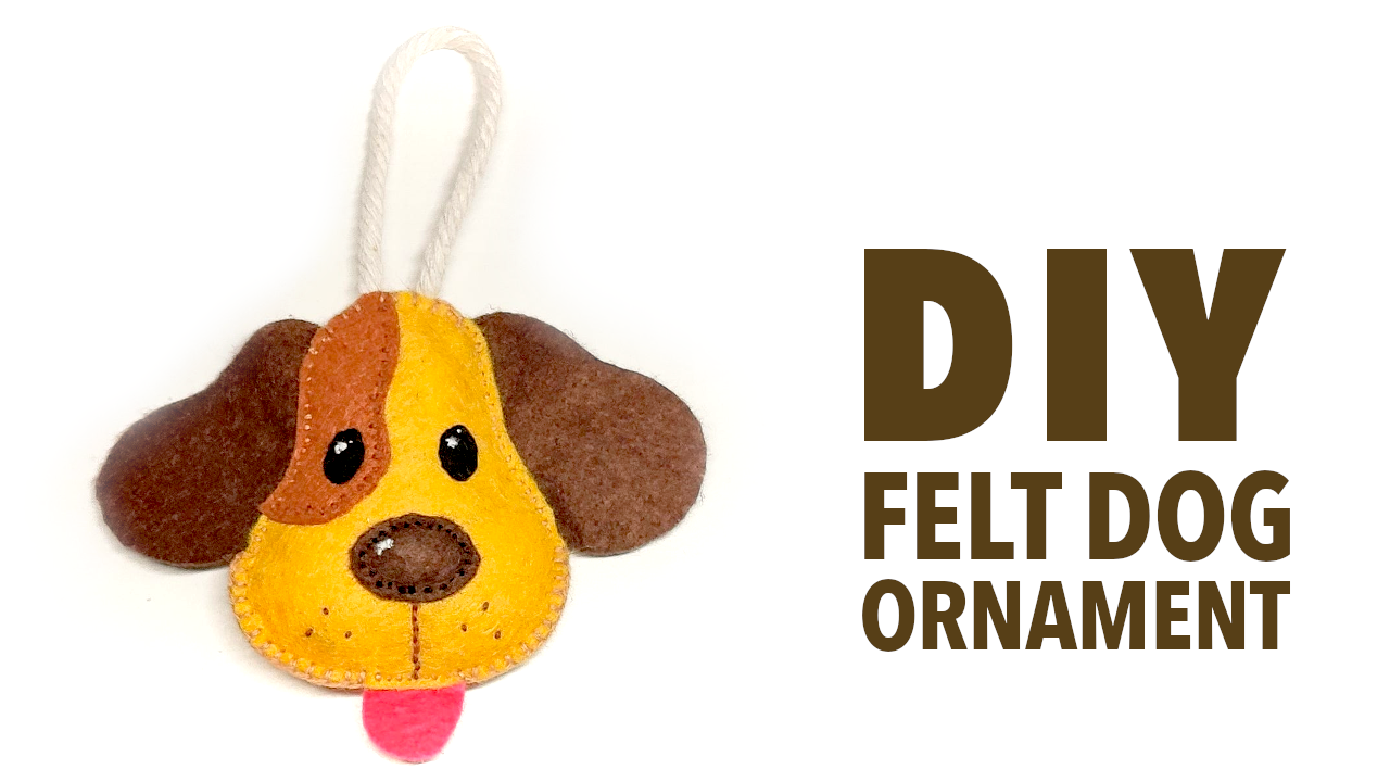DIY felt dog ornament