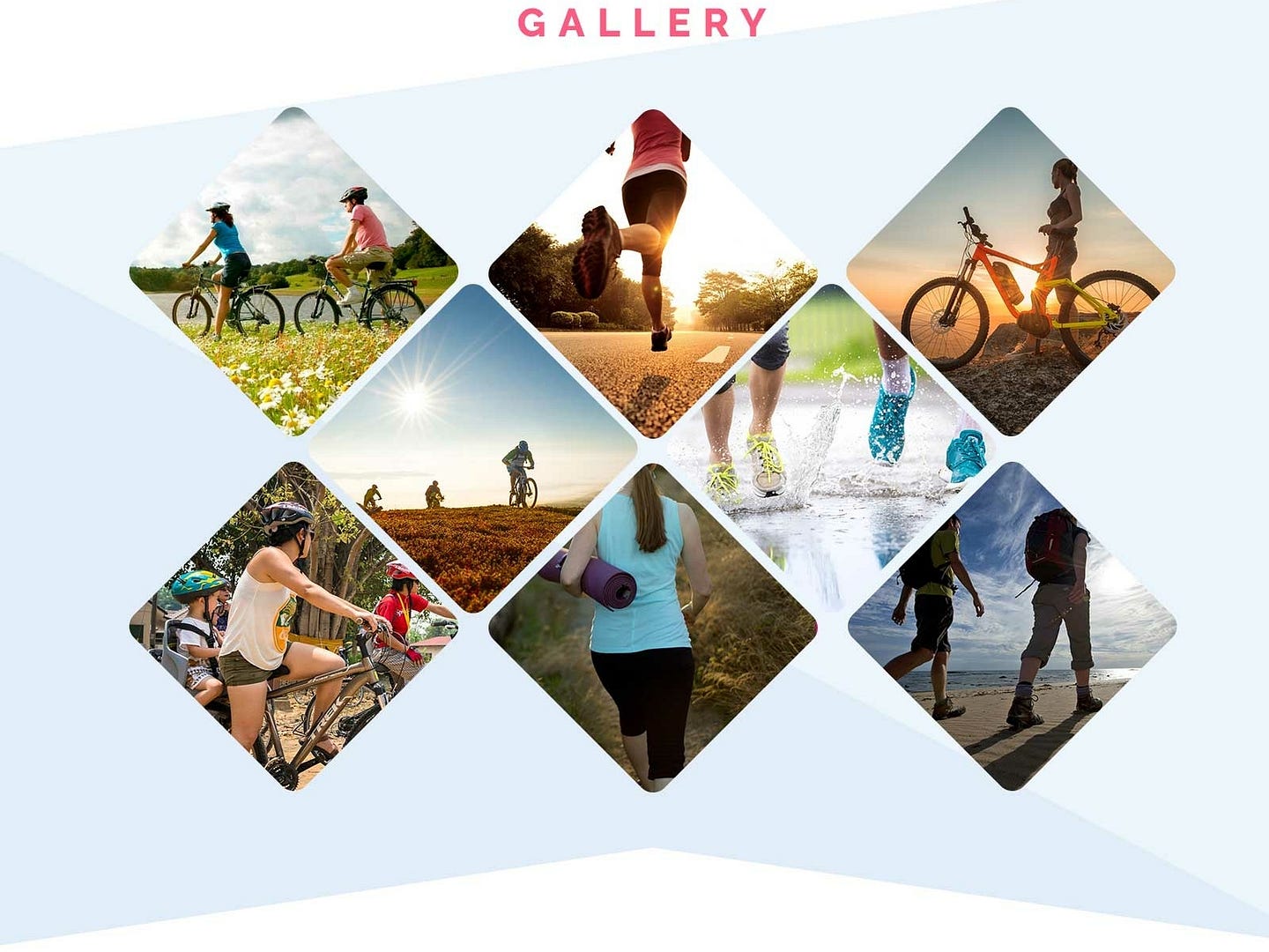 screenshot of a photo gallery with rows of 3 and 2 pictures