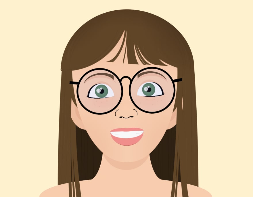 Cartoon of a woman's portrait