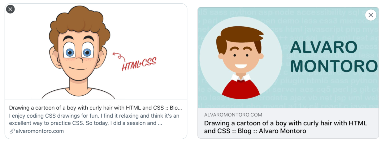 Screenshot of a facebook social media card