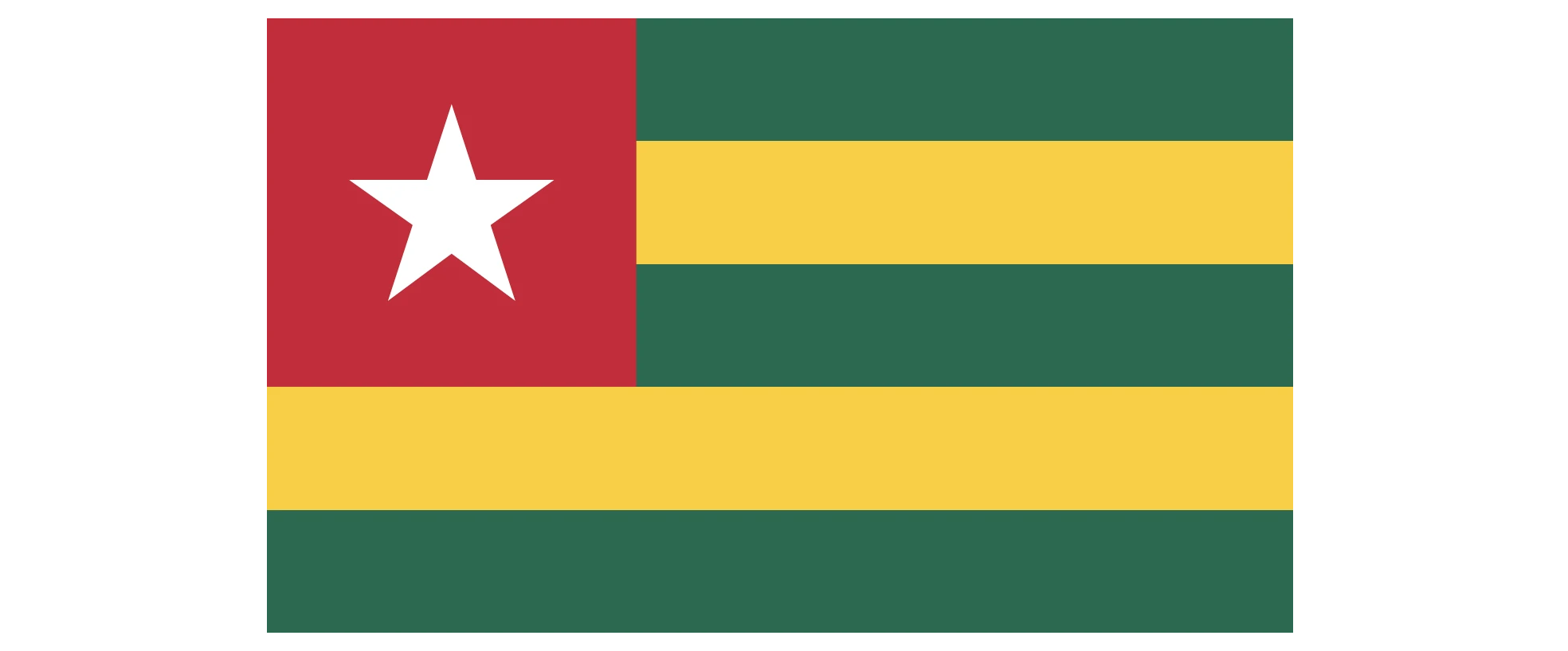 The flag of Togo