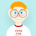 CSS Cartoon of nerdy boy