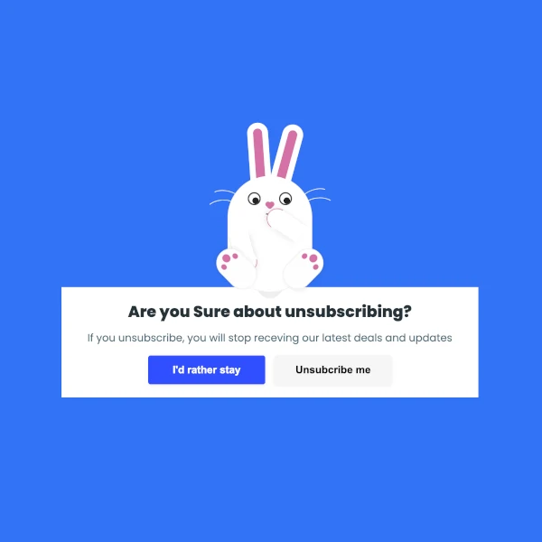 A dialog with a rabbit on top