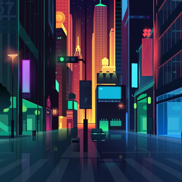 vectorial image of a city