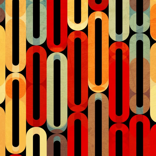 ellipses in 70s style