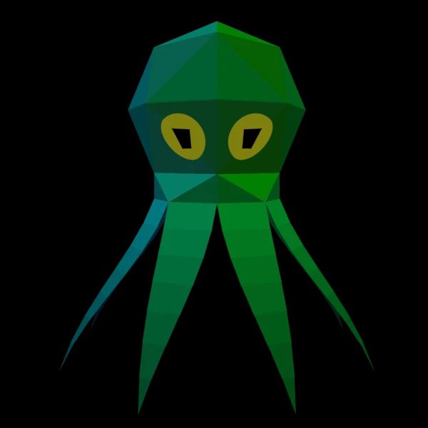 low-poly octopus