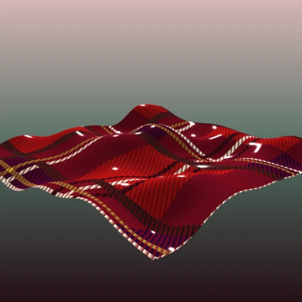 a wavy and shiny blanket