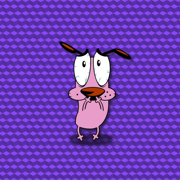 cartoon of a scared dog