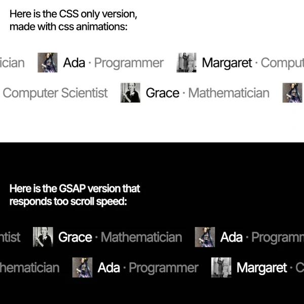 marquees with names of women in Technollogy