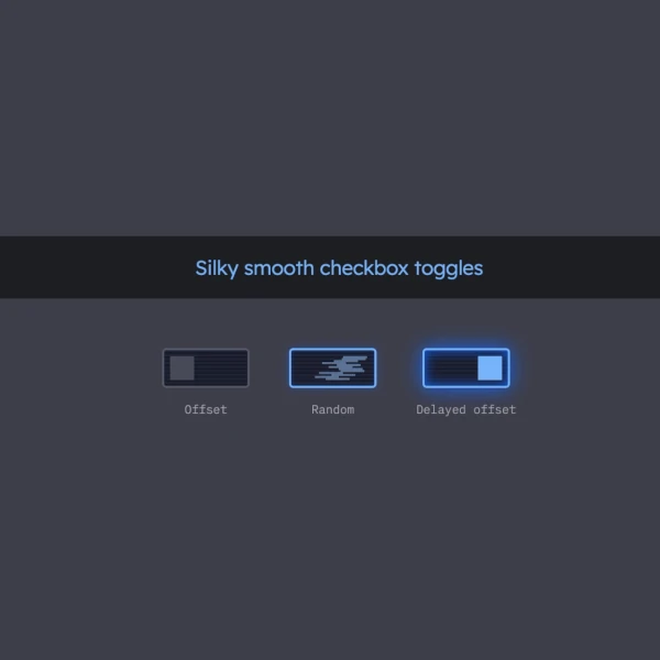 three toggle buttons