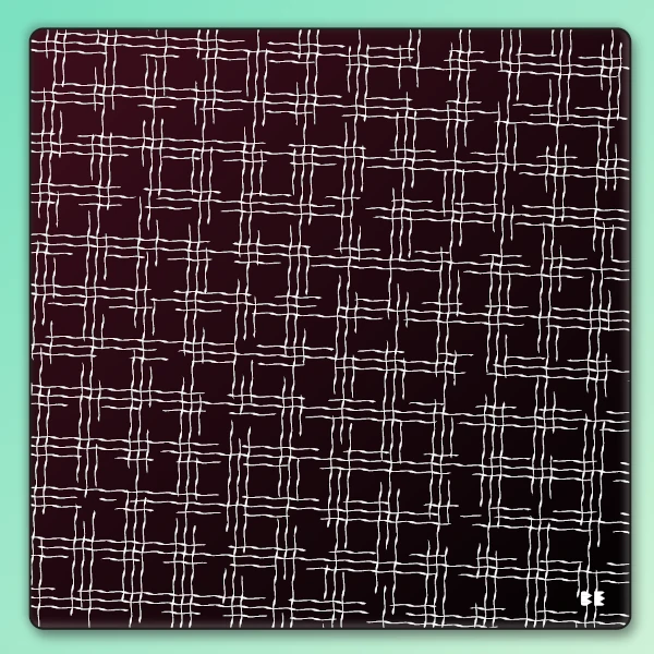 a frame with an illustration that looks a cloth thread