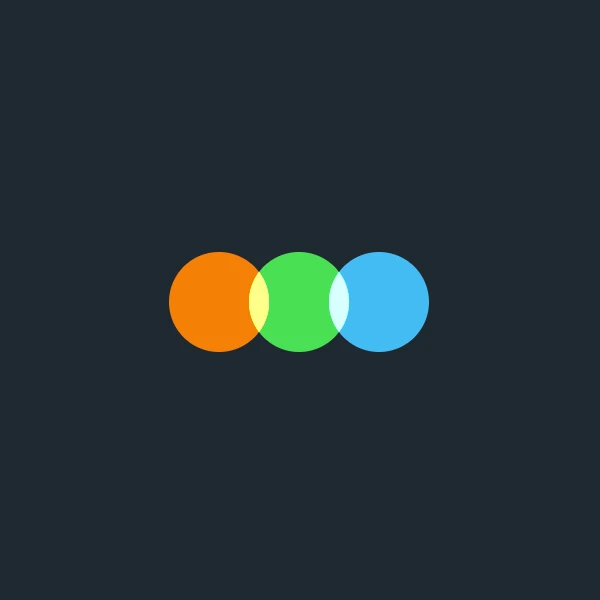three circles overlapped