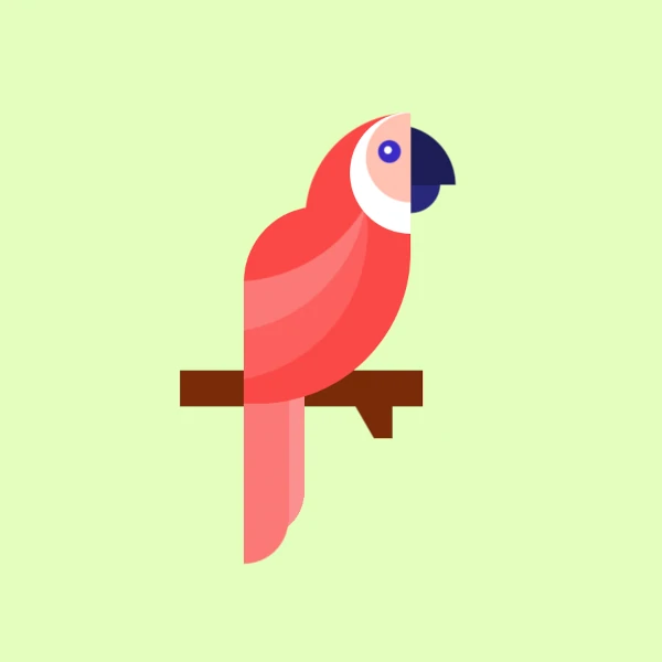 cartoon of a parrot
