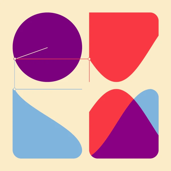 Graphic visualization of the sine and cosine functions