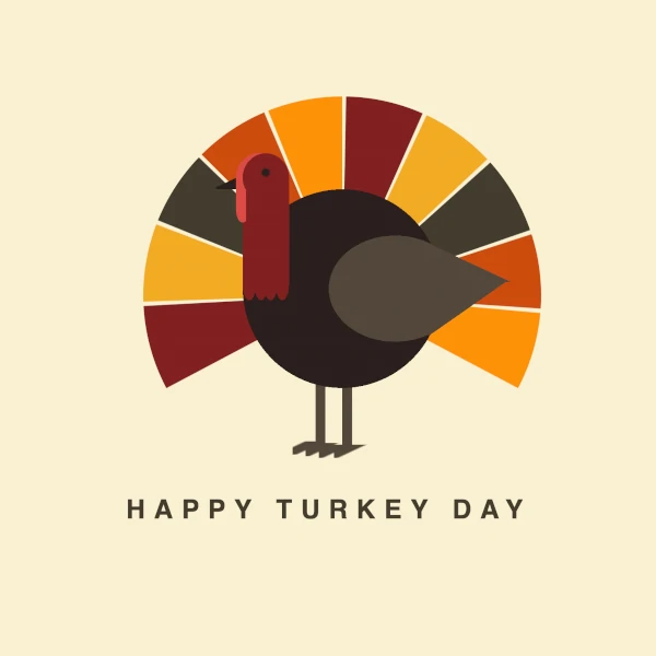 Cartoon of a vectorial turkey