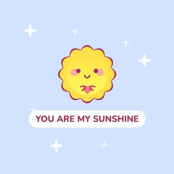 a kawaii cartoon of the sun