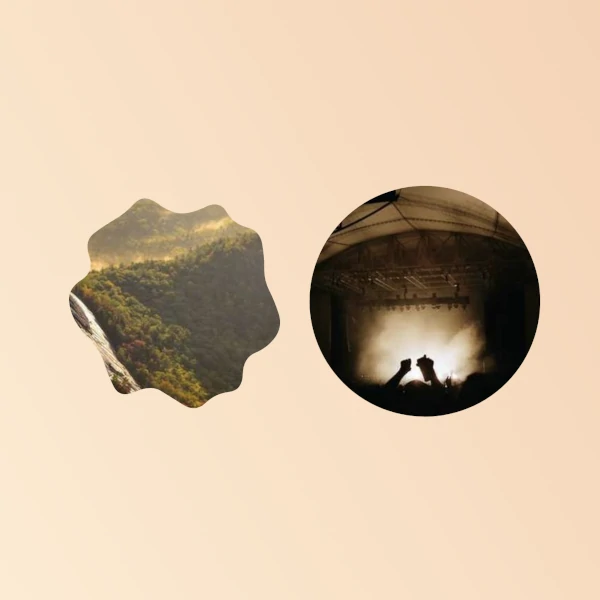 two pictures, one with blob shape the other one rounded