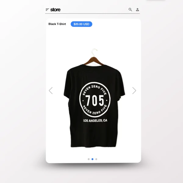 a card with a t-shirt product