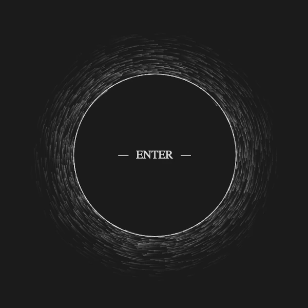 A circle made of white particles over a dark background