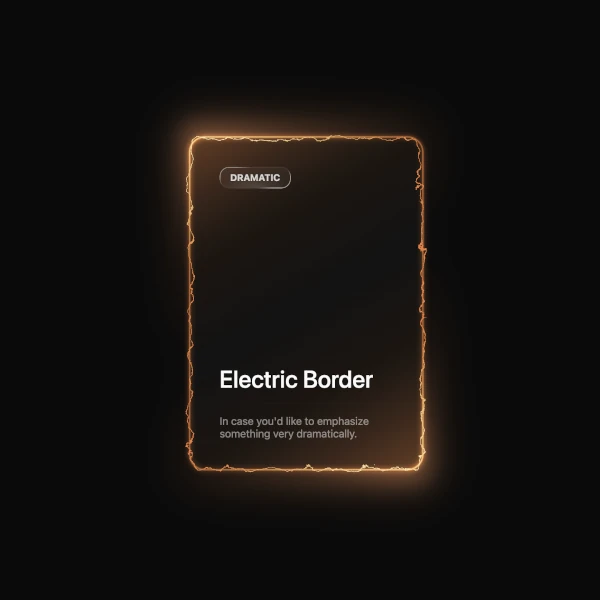 A card with a spark border