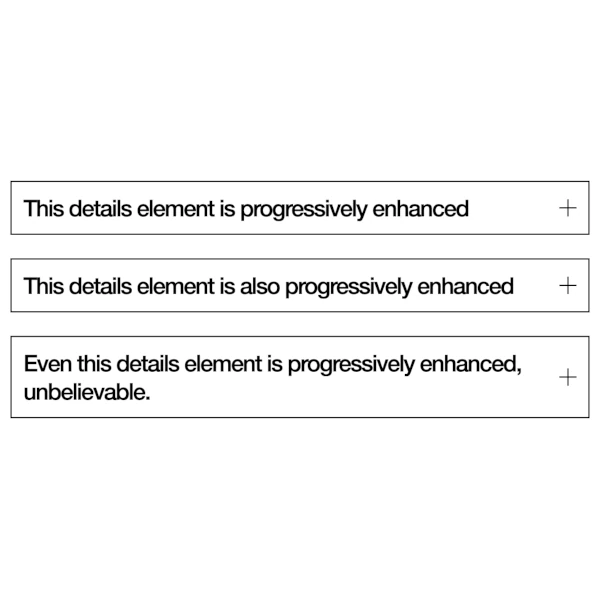 different details disclosures on a page