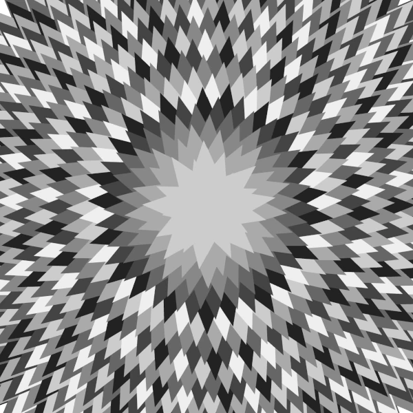 Stars in different shapes of gray