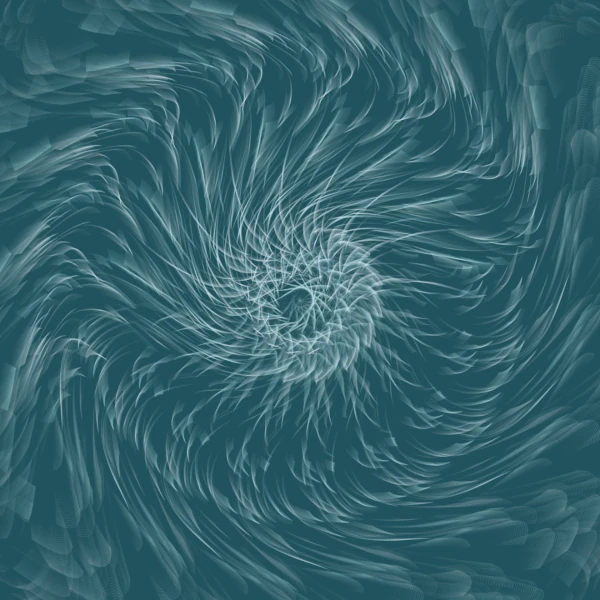 A green and white spiral