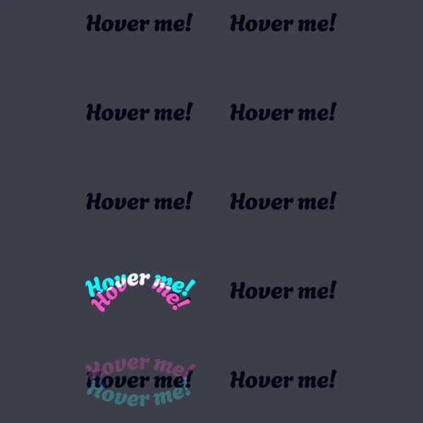 hover me! repeated several times